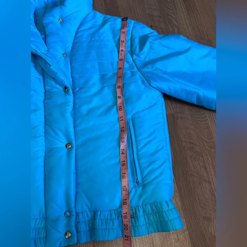 80s Vintage Turquoise Fera Ski Puffer Jacket Sz M - Picture 8 of 8